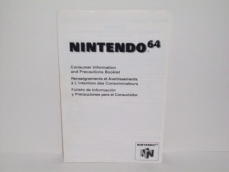 N64 Consumer Info & Precautions Booklet - N64 Manual